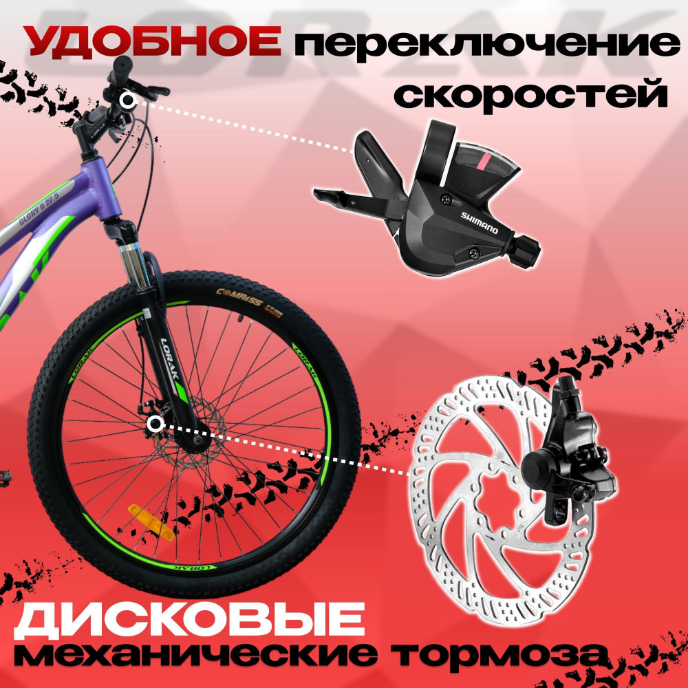 LORAK GLORY 9 Матовый Фиолетовый рама 17 (на рост 155-173)